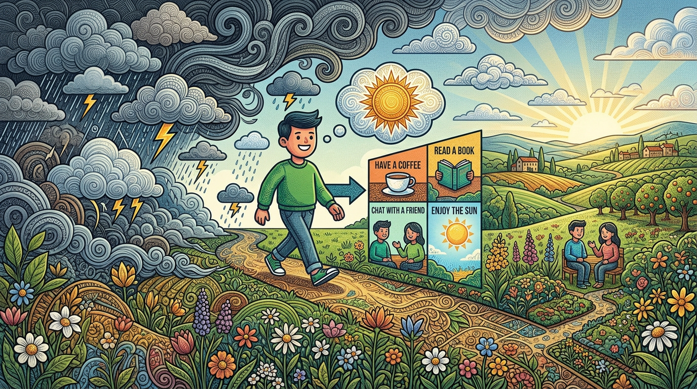 MINDSET MONDAY; DON'T LET ONE BAD MOMENT BECOME A BAD DAY; HAVE A COFFEE; READ A BOOK; CHAT WITH A FRIEND; ENJOY THE SUN